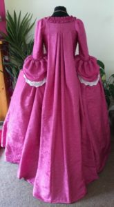 My Pink Silk Marie Antoinette Gown