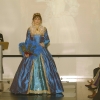 Mary Queen of Scots style blue silk gown