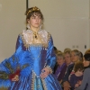 Mary Queen of Scots style blue silk gown