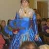 Mary Queen of Scots style blue silk gown