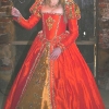 Orange Silk Gown by candlelight