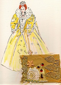 Sketch for Queen Elizabeth I Silk Gown